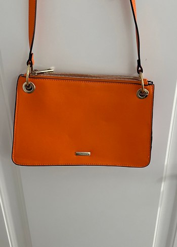 Turuncu Deri Kadın Çanta - Görsel 2