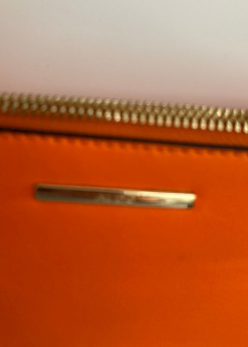 Turuncu Deri Kadın Çanta - Görsel 5