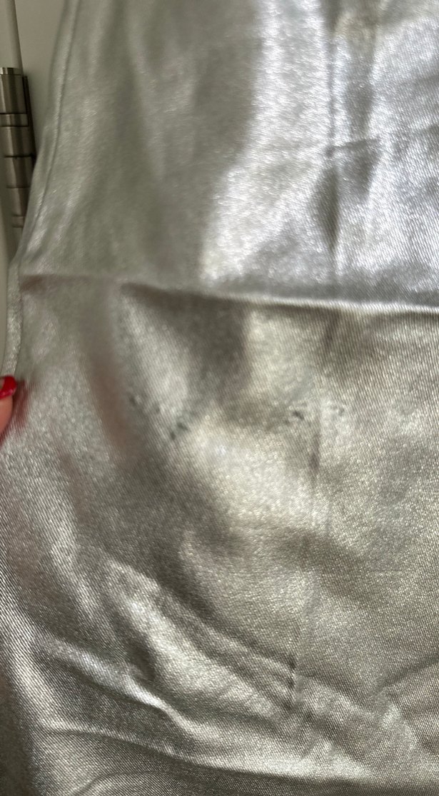 Kadın Gri Metalik Bol Kesim Uzun Pantolon - Görsel 3