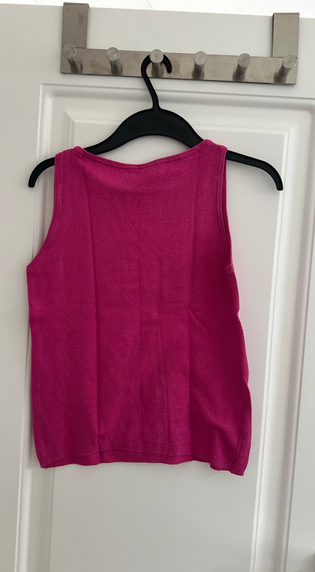 Kadın Pembe Kolsuz Midi Atlet - Görsel 3