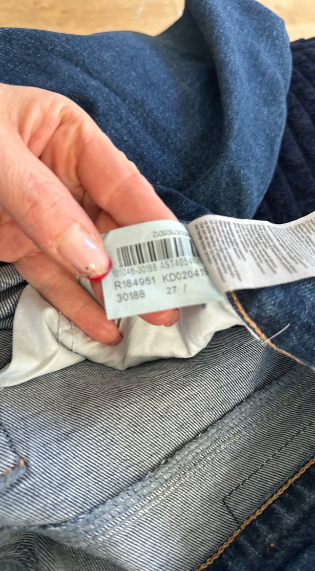 Lacivert Bol Kesim Midi Kadın Kot Pantolon - Görsel 5