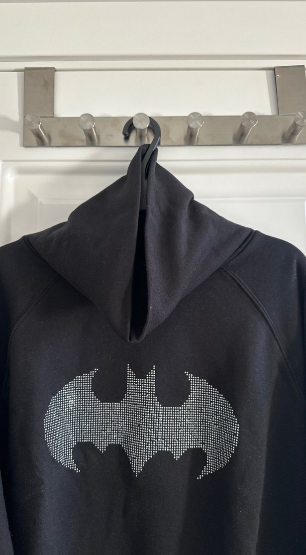 Kadın  siyahYüksek ,dökümlü  Yaka Sweatshirt - Görsel 3