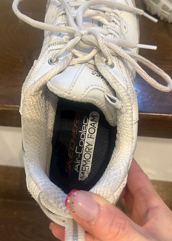 Beyaz Bağcıklı Kadın Spor Ayakkabı,Skechers - Görsel 6