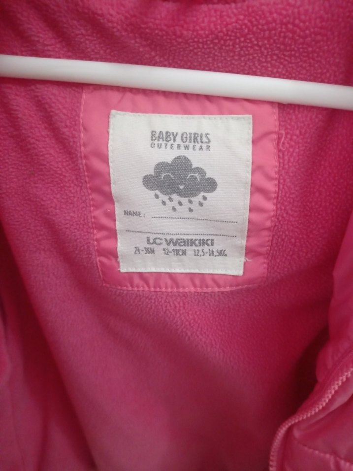 Kız Çocuk Pembe Fermuarlı Mont - Görsel 4