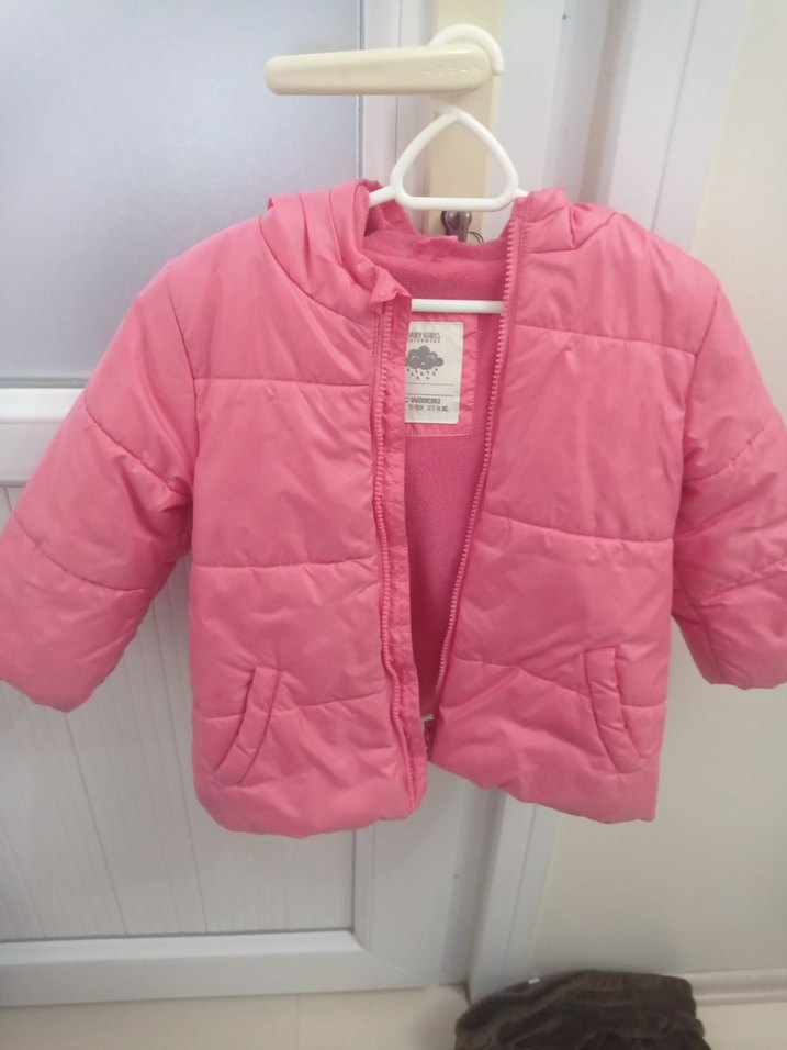 Kız Çocuk Pembe Fermuarlı Mont - Görsel 3