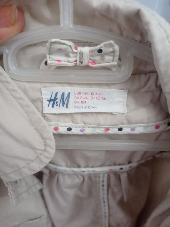 Kız Çocuk Bej Düğmeli Keten Ceket - Görsel 3