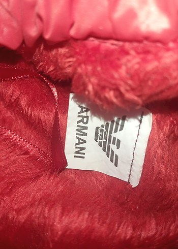 Kız Çocuk Kapüşonlu Kırmızı Mont - Görsel 5