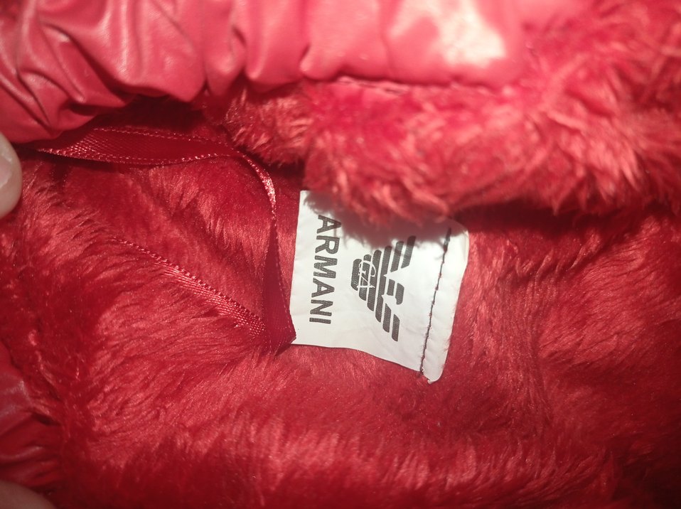 Kız Çocuk Kapüşonlu Kırmızı Mont - Görsel 5