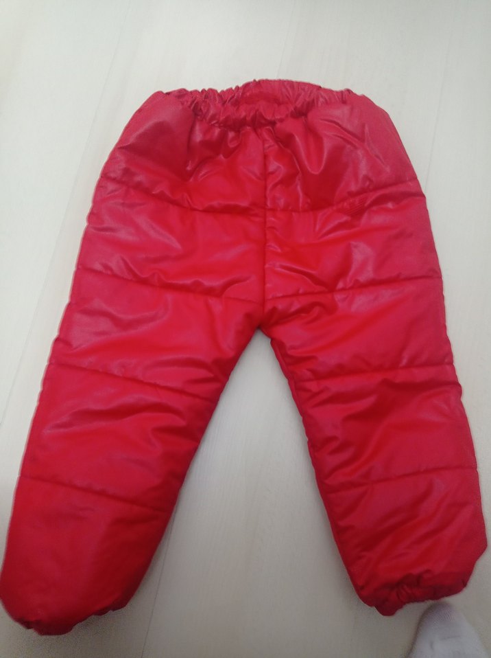 Kız Çocuk Kapüşonlu Kırmızı Mont - Görsel 2