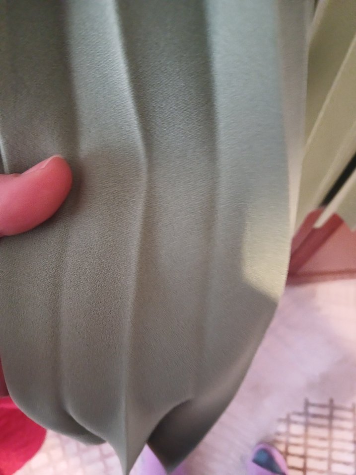 su yeşilj Pileli midi boy Kolsuz Kadın Elbise - Görsel 3