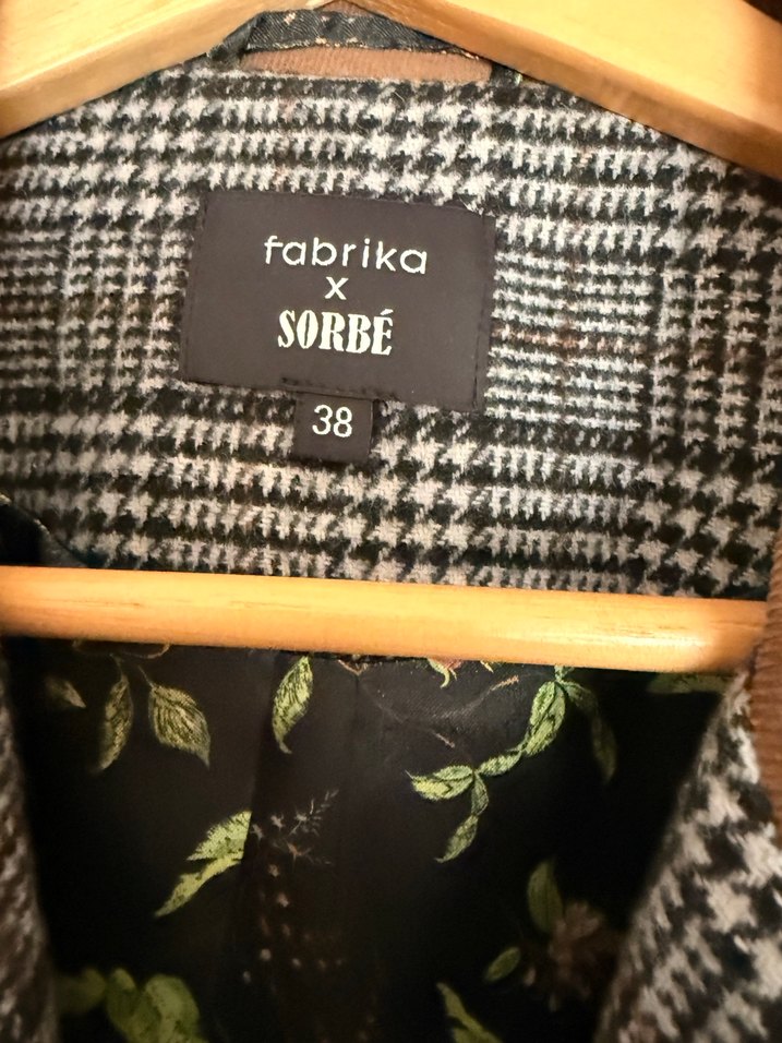 Düğmeli Kahverengi Ekose Kadın Blazer Ceket - Görsel 2