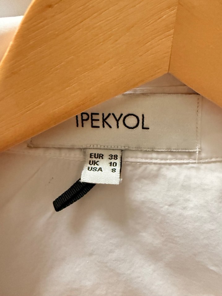 İpekyol Beyaz Nakışlı Kadın Gömlek - Görsel 2