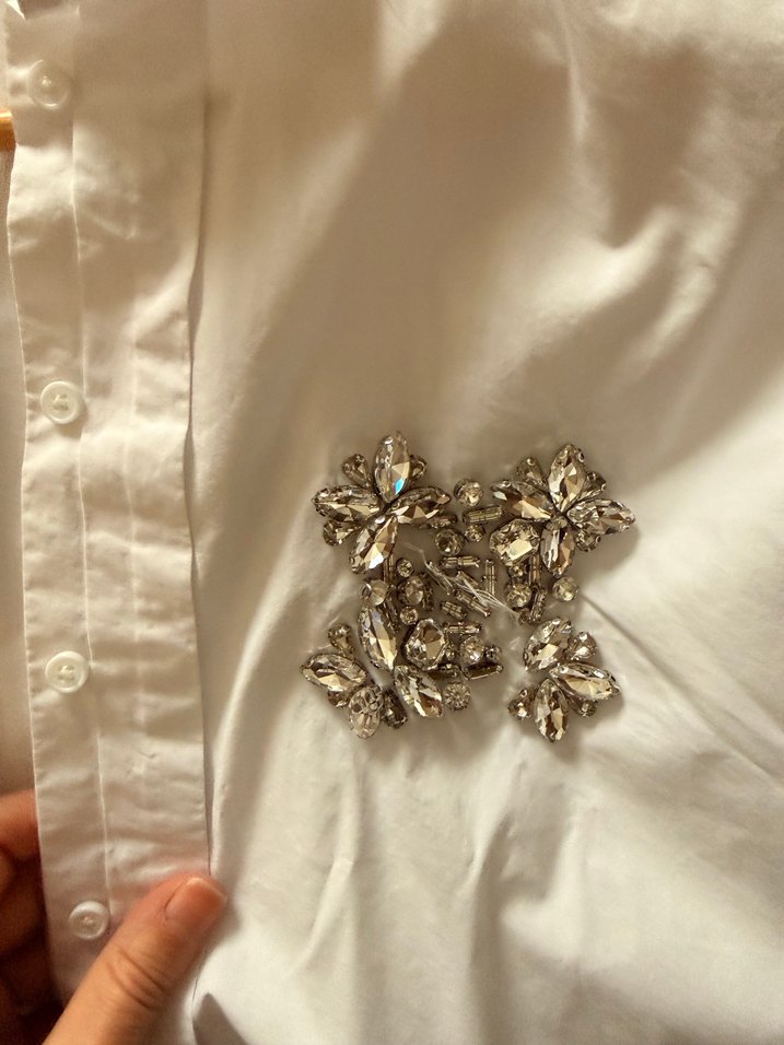 İpekyol Beyaz Nakışlı Kadın Gömlek - Görsel 3