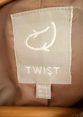 Twist Bej Düğmeli Kadın Keten Blazer Ceket - Görsel 3