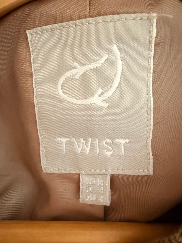 Twist Bej Düğmeli Kadın Keten Blazer Ceket - Görsel 3