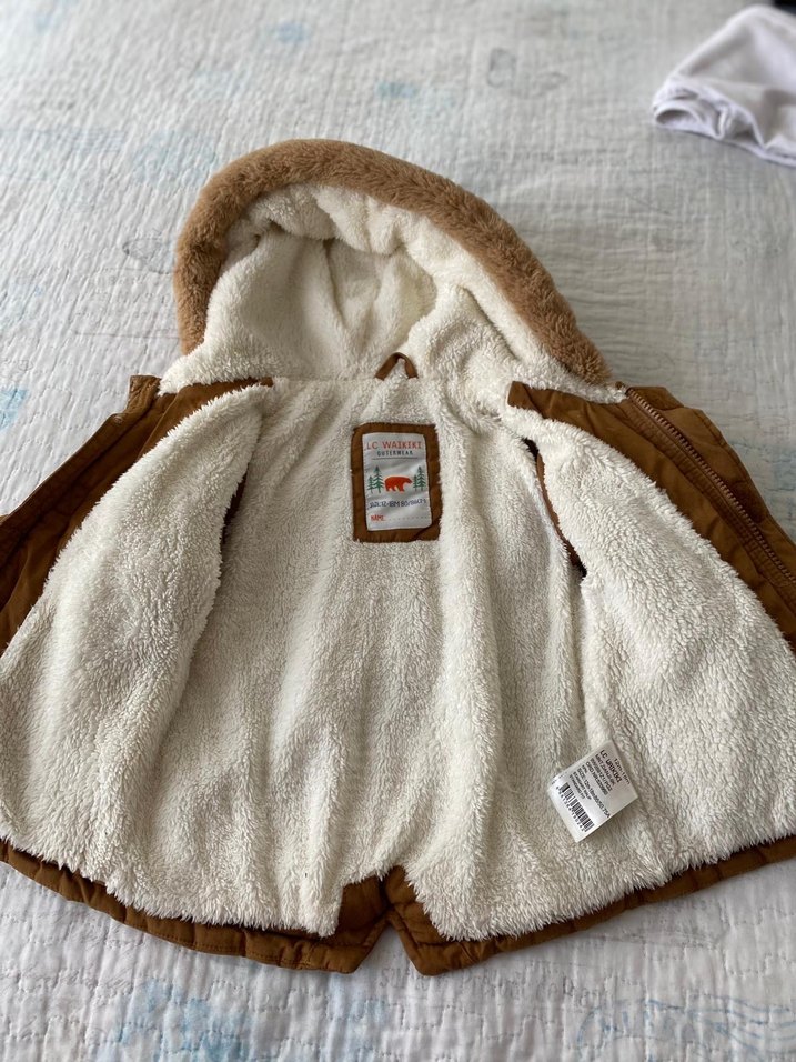 Kürklü Kahverengi Erkek Çocuk Mont - Görsel 4