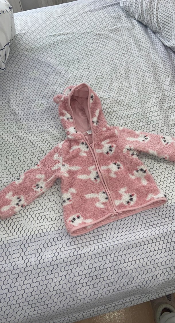 Kürklü Kapüşonlu Pembe Bebek Kız Tulumu - Görsel 4