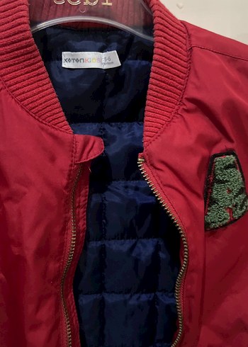 Kırmızı Fermuarlı Erkek Çocuk Ceketi - Görsel 2