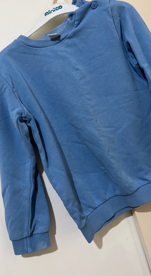 Erkek çocuk mavi  Uzun Kollu Sweatshirt 4 5 yaş - Görsel 4