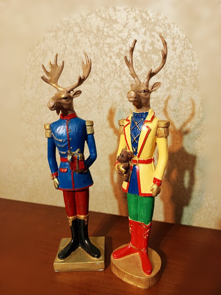 Renkli Geyik Figürlü Dekoratif Biblo - Görsel 5