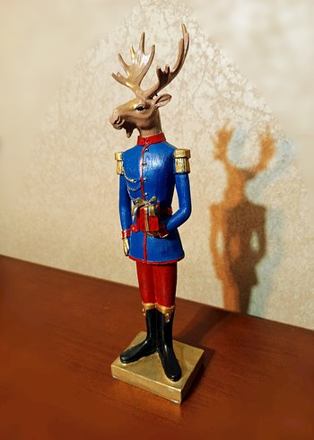 Renkli Geyik Figürlü Dekoratif Biblo - Görsel 3