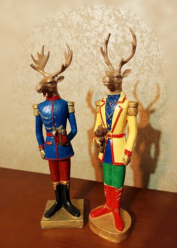 Renkli Geyik Figürlü Dekoratif Biblo - Görsel 6