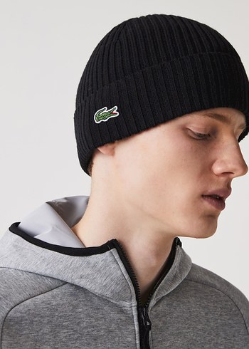Lacoste Siyah Fitilli Triko Bere