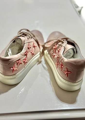 BEYMEN Nakış Detaylı Pembe Platform Spor Ayakkabı - Görsel 2