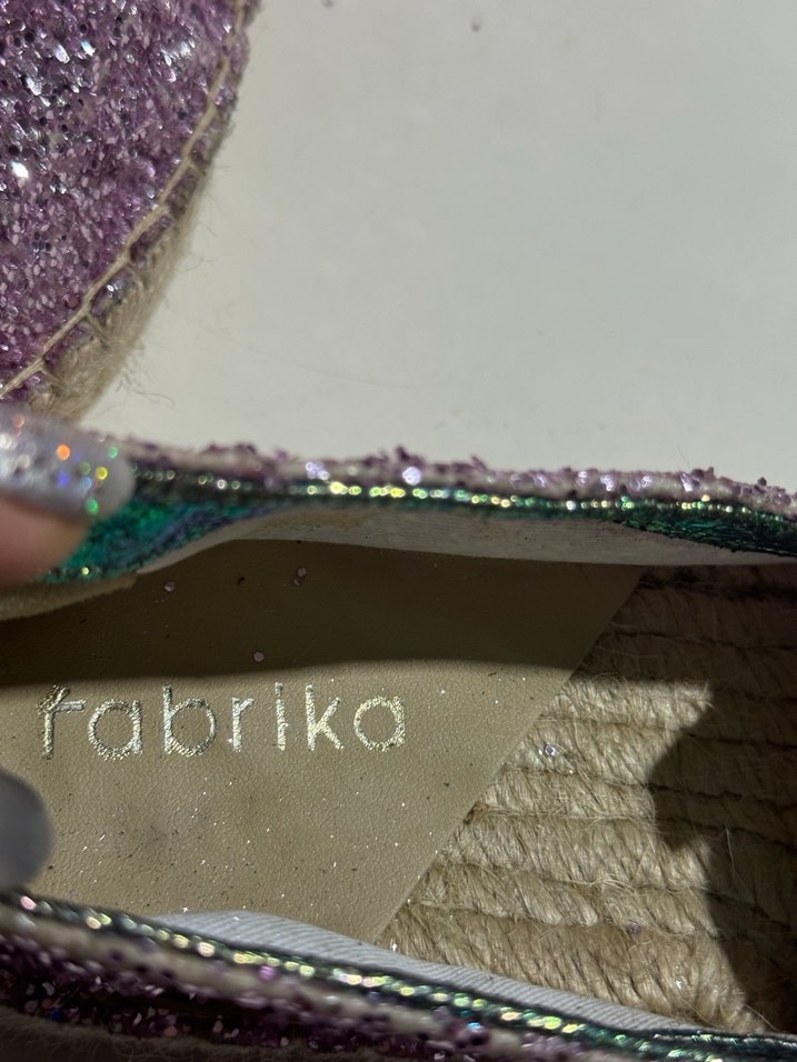 Fabrika Mor Simli Bohem Espadril Dolgu Topuklu - Görsel 3