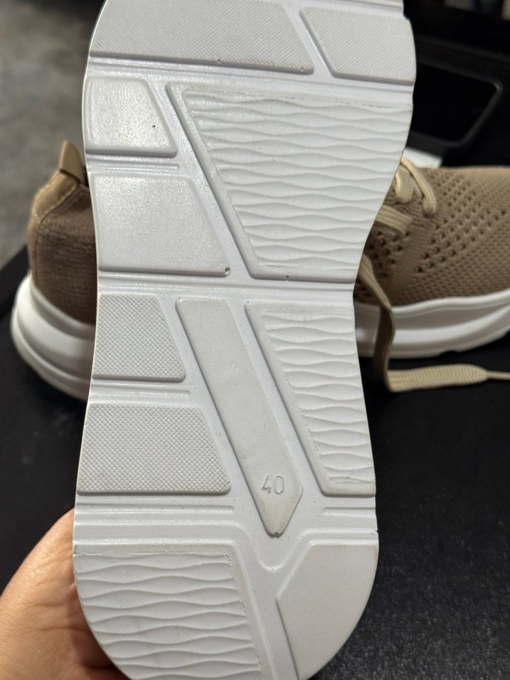 COTTON BAR Bej Bağcıklı Kadın Spor Ayakkabı - Görsel 4