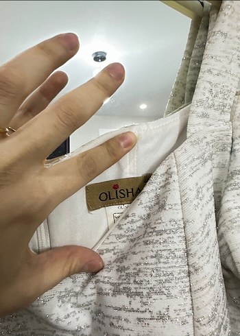 Gri Mini V Yaka Drapeli Elbise - Görsel 2