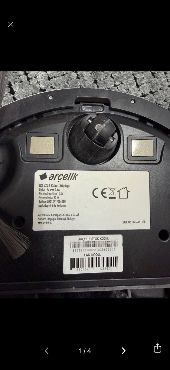 Arçelik Beyaz Robot Süpürge RS3221 - Görsel 3