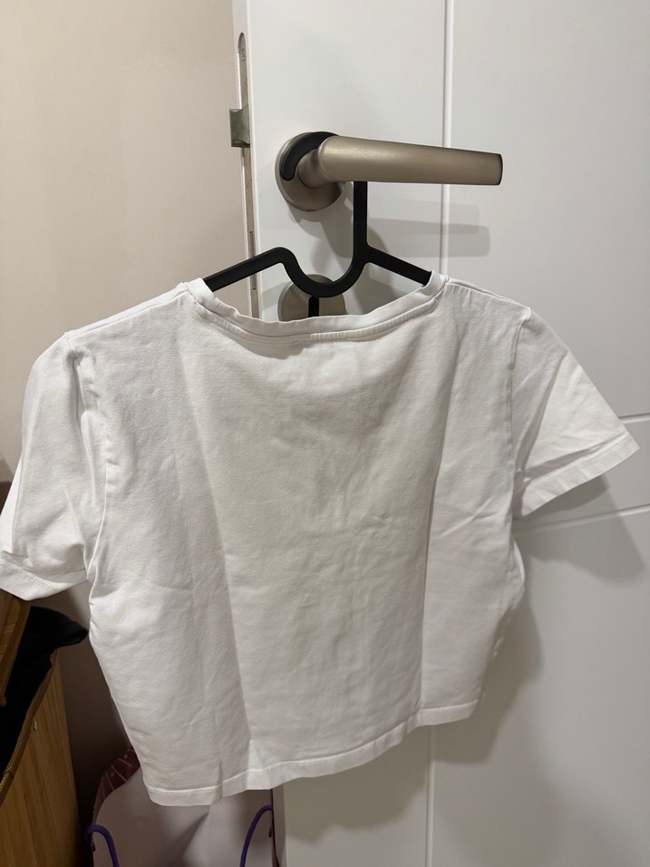 Beyaz Basic Kısa Kollu Tişört - Görsel 2