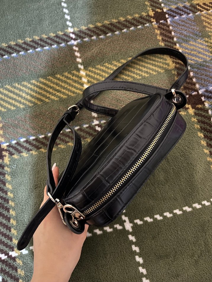 Siyah Deri Kadın Çanta - Görsel 3