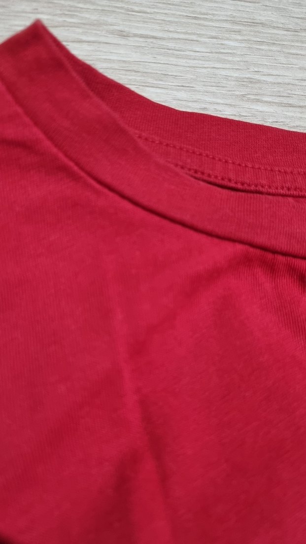 Kırmızı Kadın Kısa Kollu Basic Tişört Korse Detaylı - Görsel 2