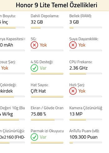 Huawei Honor 9 lite Siyah Android Akıllı Telefon - Görsel 5