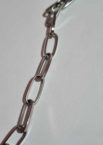 Gri Zincir Detaylı Uzun Kadın Kolye - Görsel 2