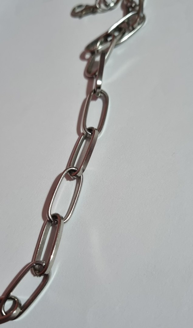 Gri Zincir Detaylı Uzun Kadın Kolye - Görsel 2