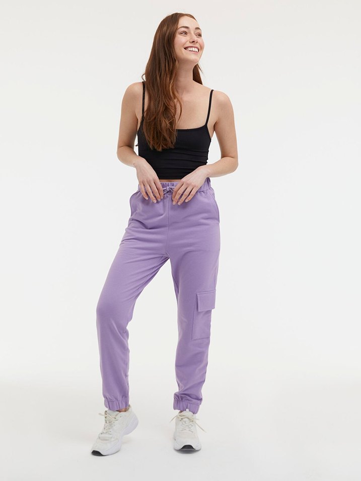 Mor Rahat ve Şık Kadın Eşofman - Görsel 4