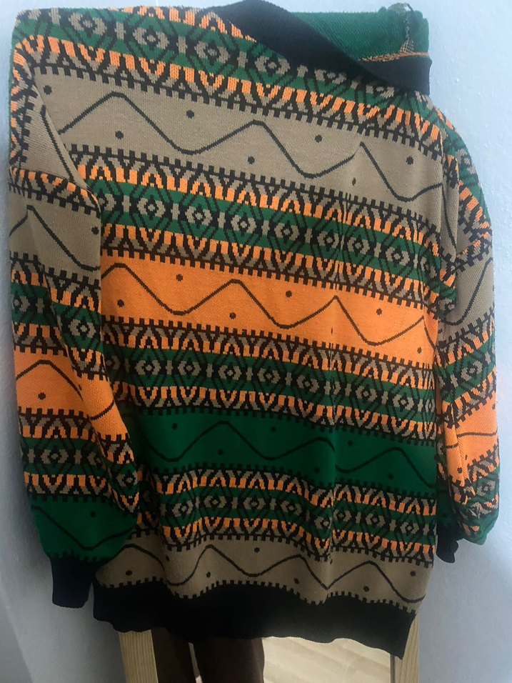 Bohem Tarz Örgü Desenli Kadın Kazak - Görsel 2