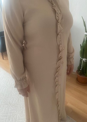 Uzun Kollu Bej  Bluz - Görsel 2