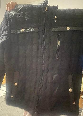 Erkek Siyah Deri Düğmeli Ceket - Görsel 3