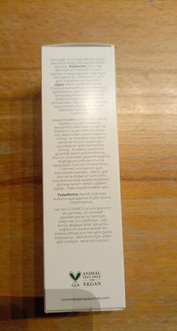 Cosmed Saç Dökülmesine Karşı Güçlendirici Serum 100 ml - Görsel 2