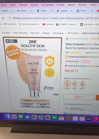 Note 3'ü 1 Arada BB Krem SPF50 Bej - Görsel 7