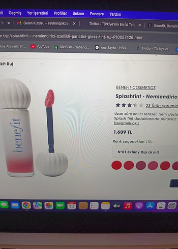 Benefit Splashlit Parlak tint ruj - Görsel 7