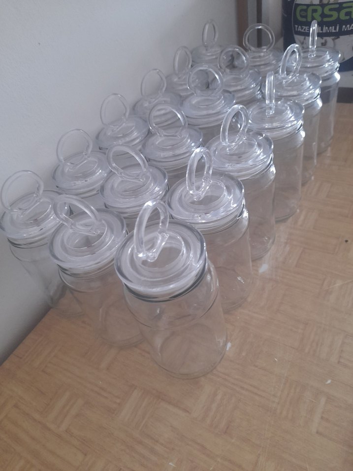 Şeffaf Kapaklı Cam Kavanoz Seti - Görsel 2