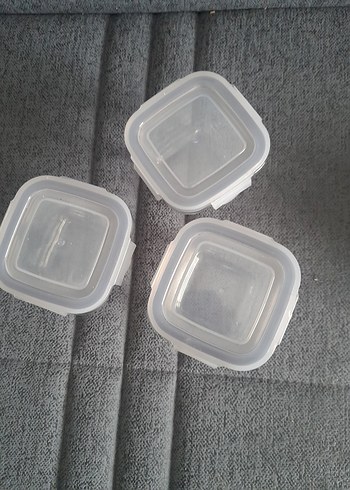 Beyaz Gri Kapaklı Dikdörtgen Saklama Kapları - Görsel 2