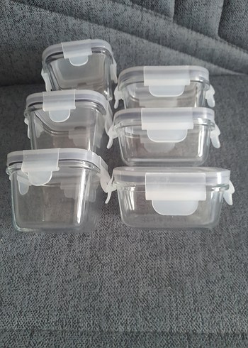 Beyaz Gri Kapaklı Dikdörtgen Saklama Kapları - Görsel 3