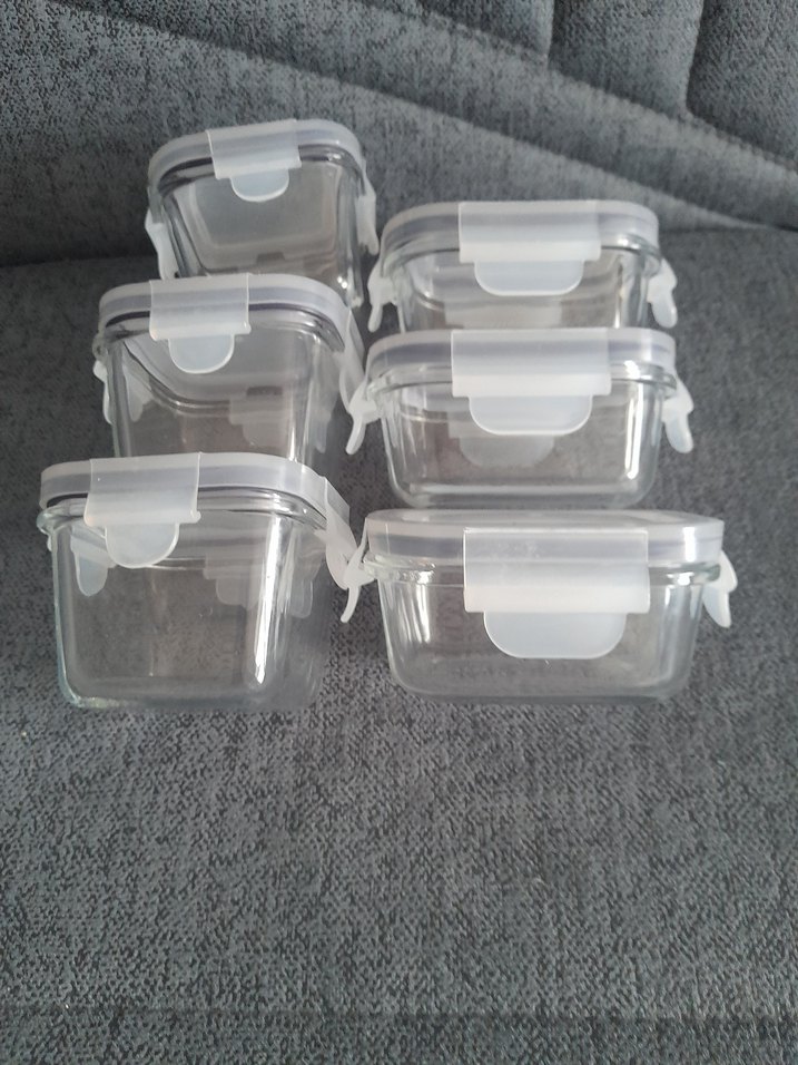 Beyaz Gri Kapaklı Dikdörtgen Saklama Kapları - Görsel 3