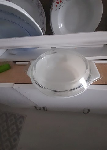 Çiçek Desenli Beyaz Cam Saklama Kabı - Görsel 2